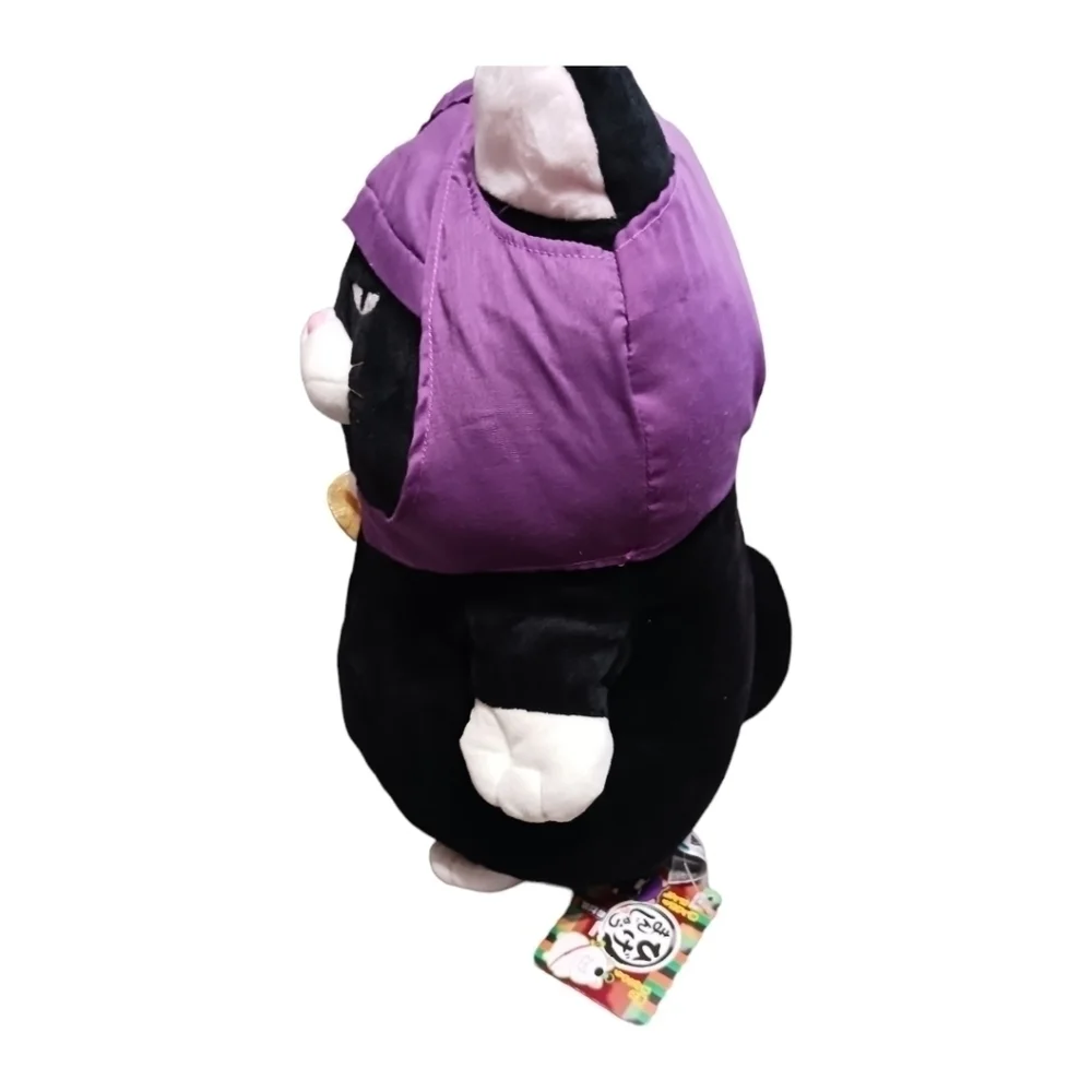 Amuse ninja cat plush blk/purple